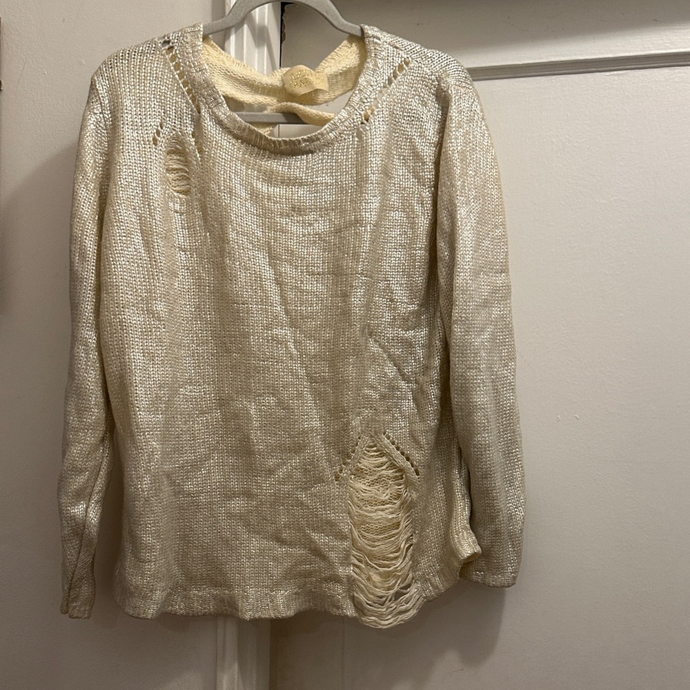Judith March Textured Cream Sweater - Preloved